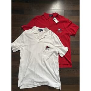 2 Polo Ralph Lauren Mens Polo Shirt L Offshore Sailing Team Classic Fit P-15